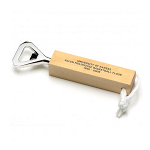 Authentic U of Kansas Basketball Floor Bottle Opener